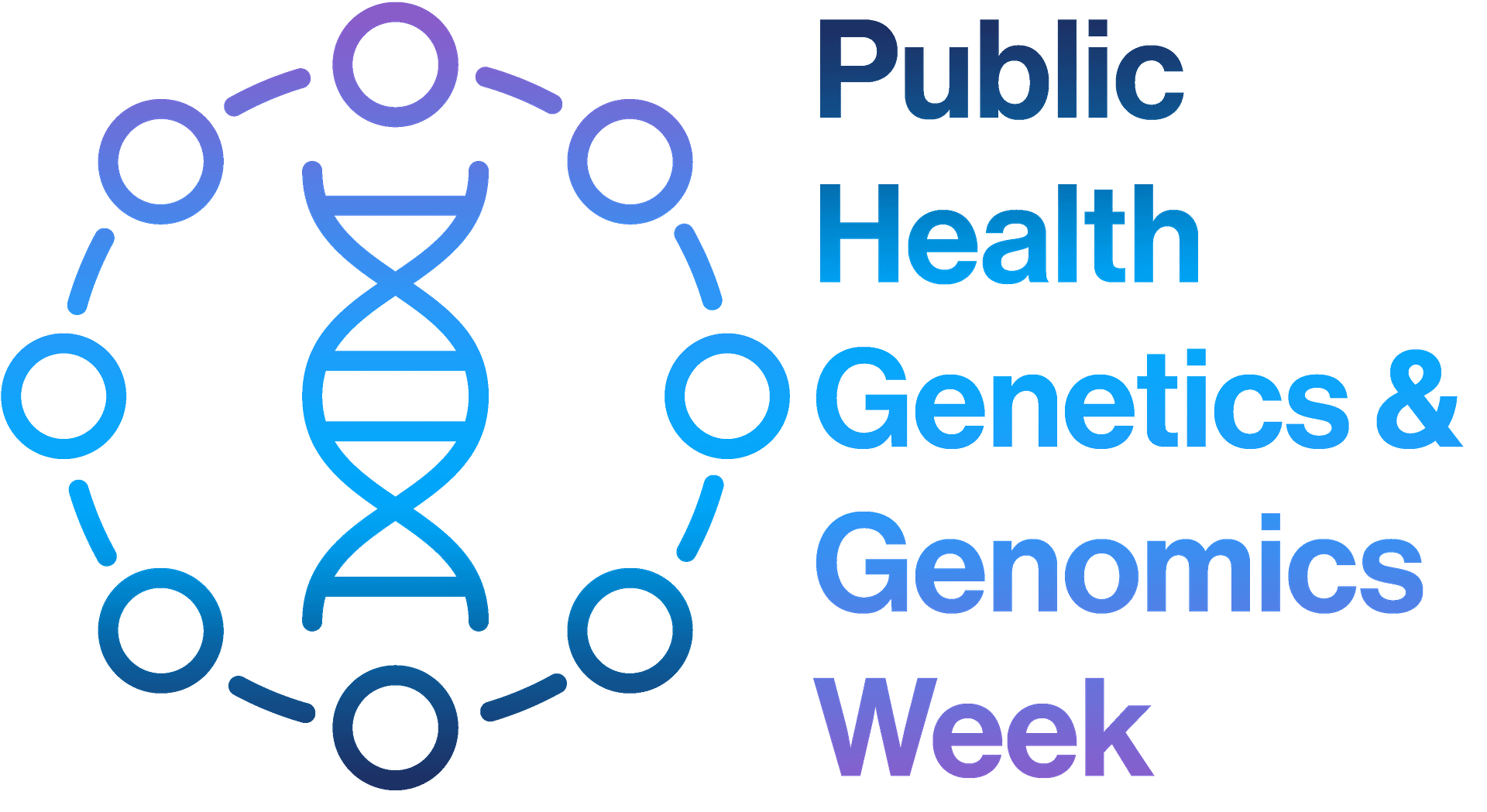 Public Health Genetics and Genomics Week Purple and Blue Gradients