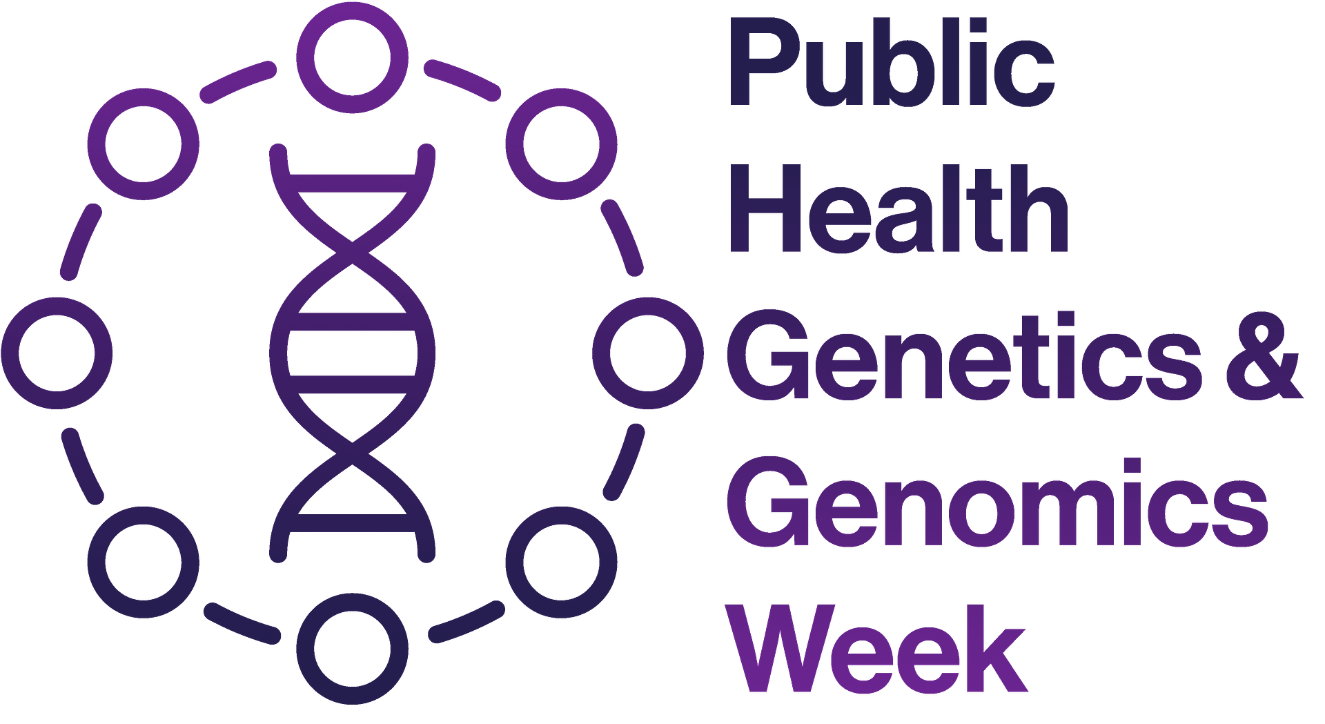 Public Health Genetics and Genomics Week Dark Blue and Purple Gradient