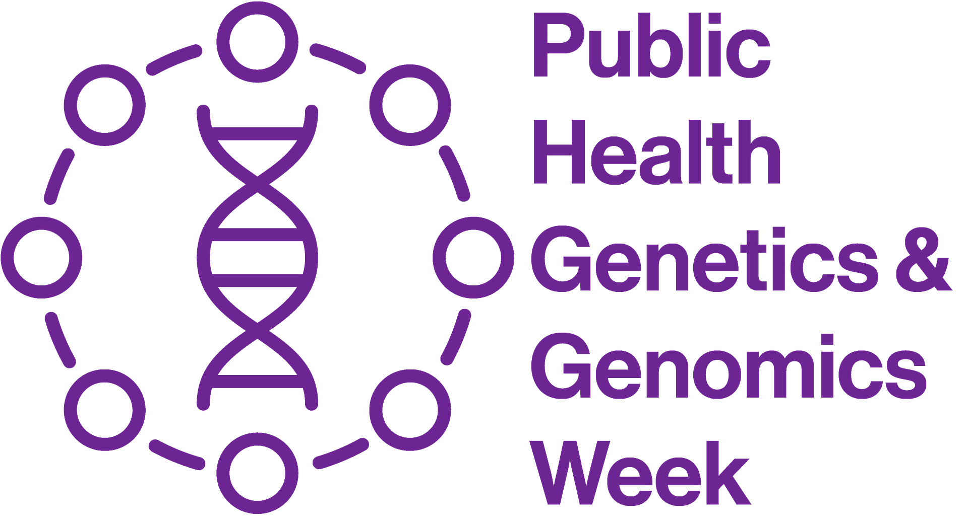 Public Health Genetics and Genomics Week Logo Dark Purple Color