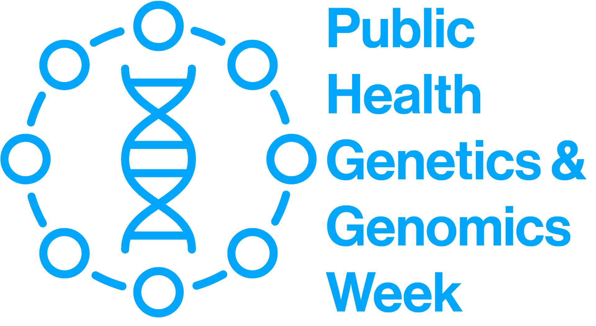 Public Health Genetics and Genomics Week Logo Light Blue Color
